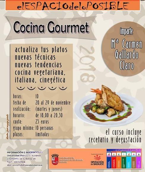 La UPV impartirá un curso de cocina gourmet con plazas limitadas