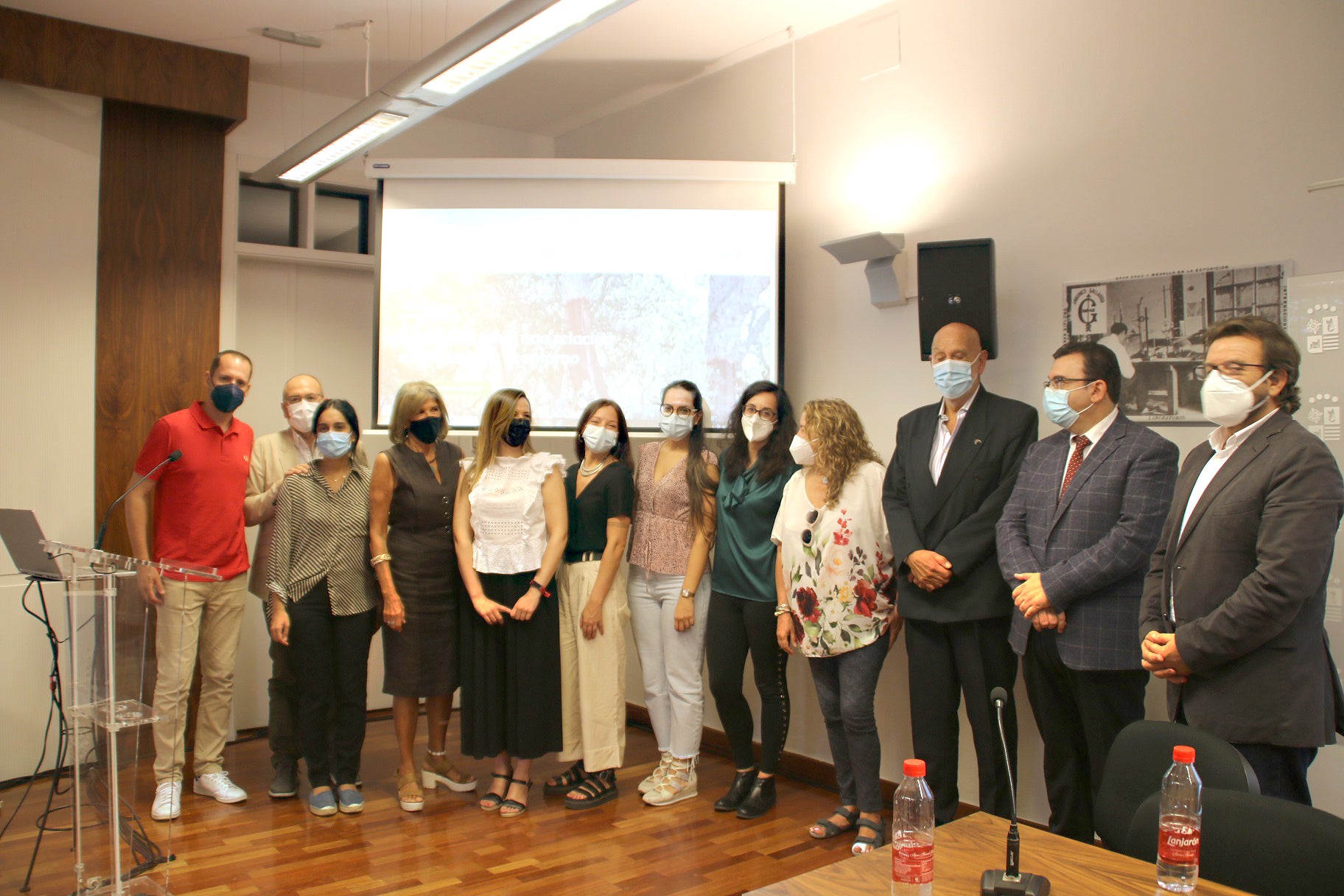 Algunos de los participantes en el desarrollo del proyecto Extremadura Saludable. 