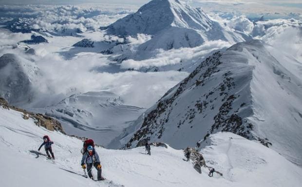 El villanovense José Luis Pineda en su escalada al Monte Denali en Alaska.