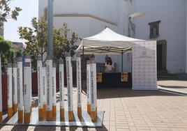 Mesa informativa en años anteriores.