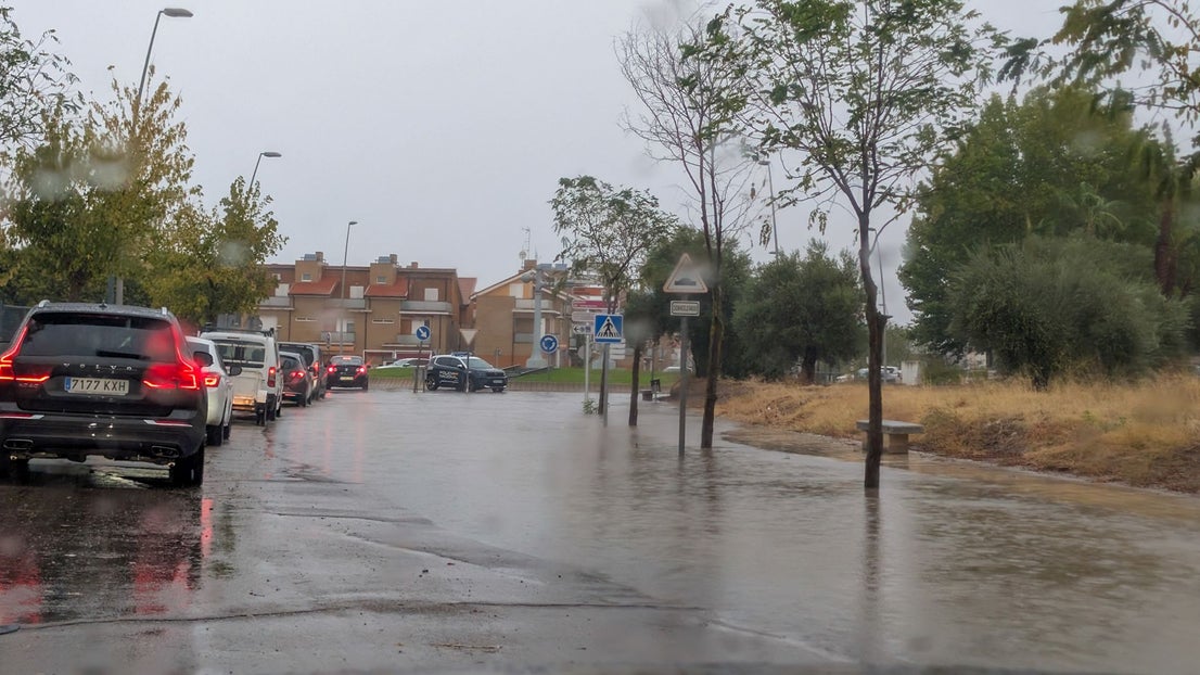 Numerosas incidencias por la lluvia en Villanueva de la Serena