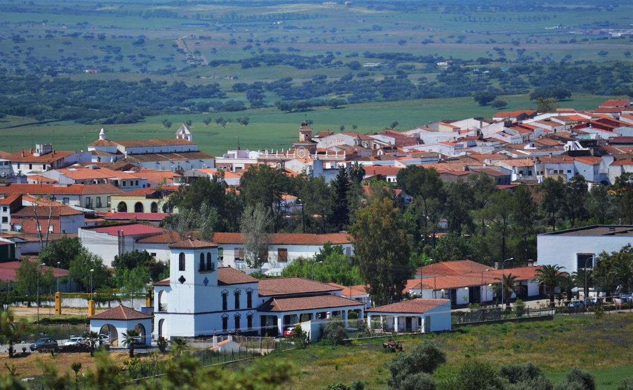Panorámica de Villanueva del Fresno. 