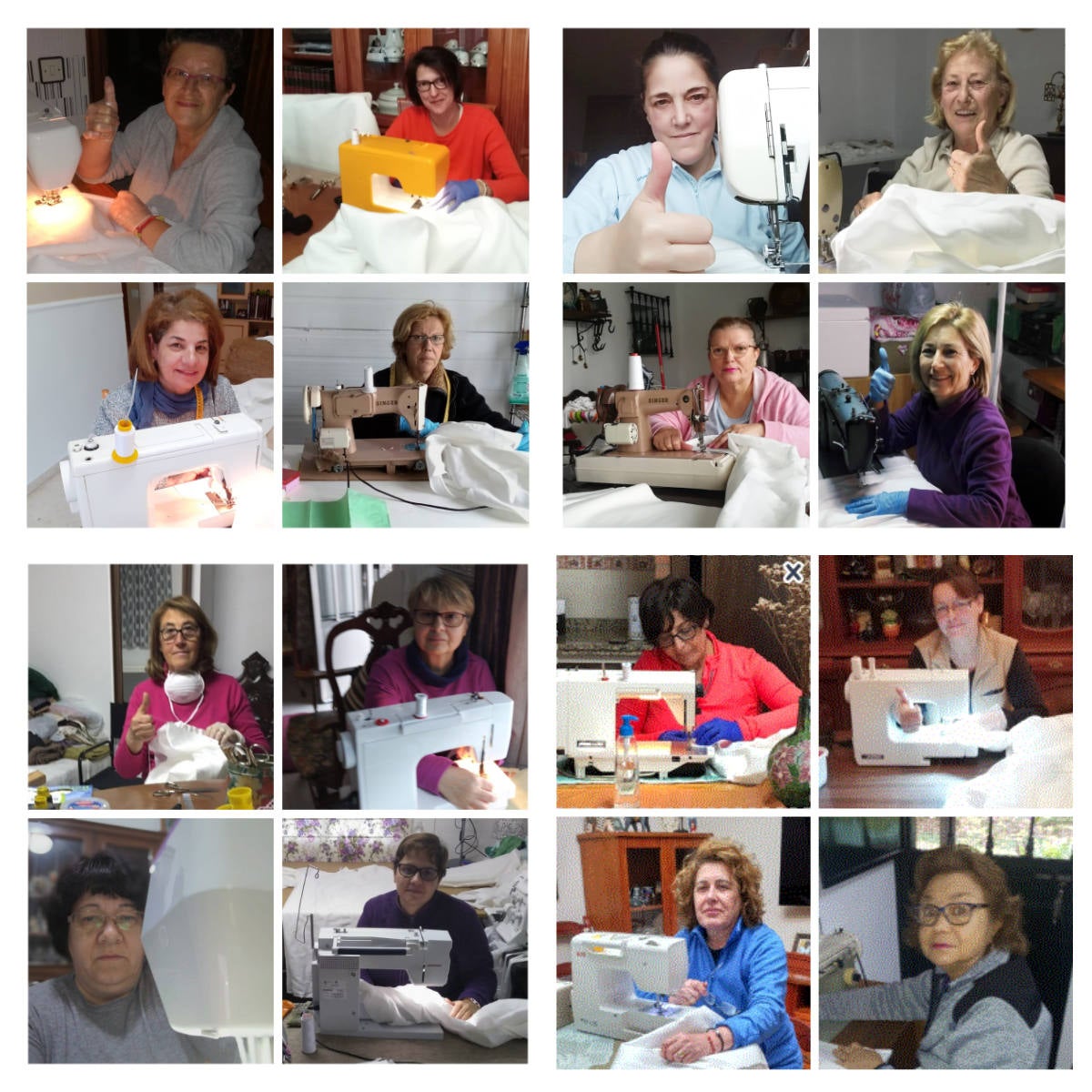 Algunas de las mujeres de Villanueva del Fresno.