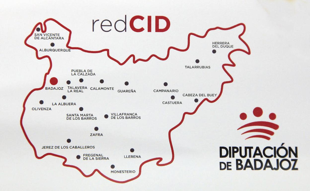 Mapa de Centros Integrales en la provincia