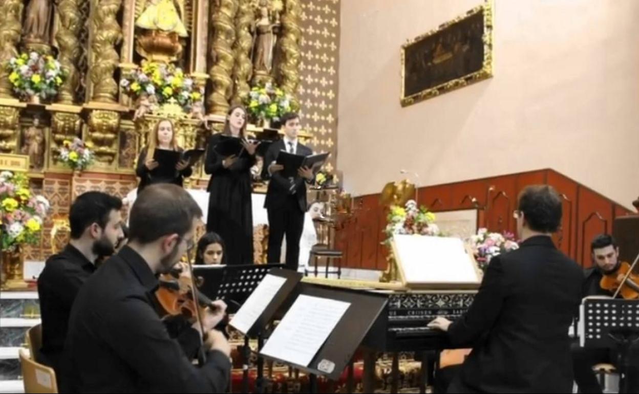 Momento de la interpretación de una pieza.