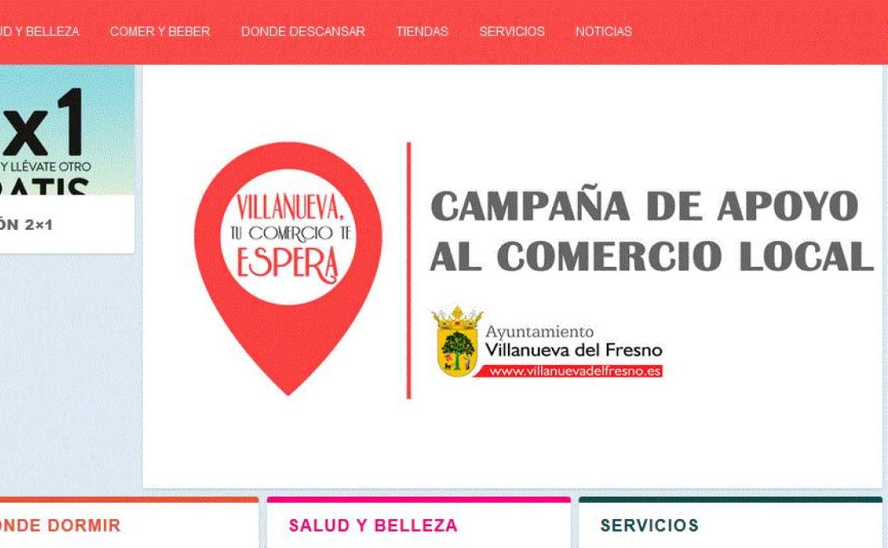 Página web del comercio local villanovense.