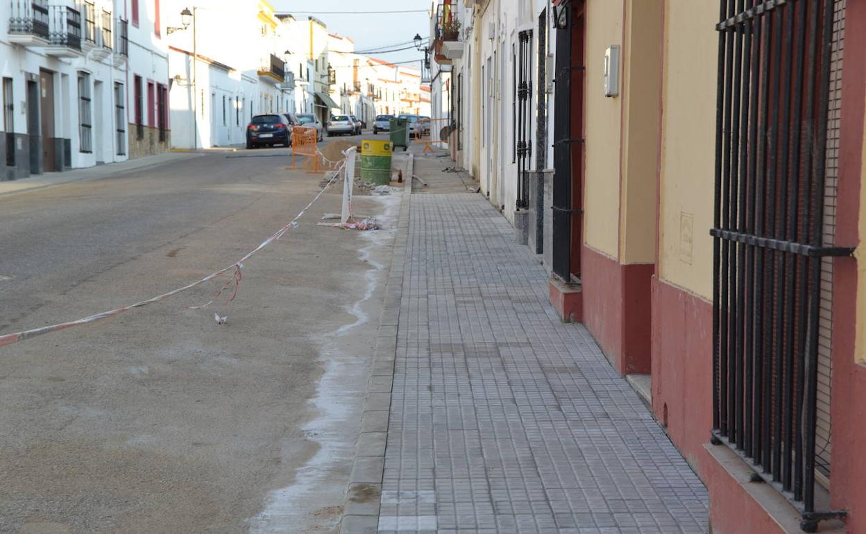 Aspecto de la calee Ramón y Cajal durante las obras.