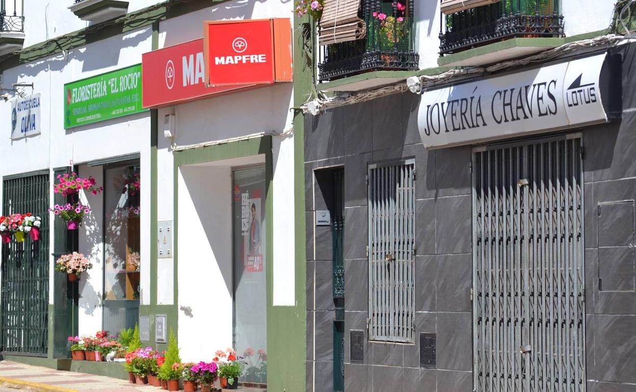 Zona comercial local.