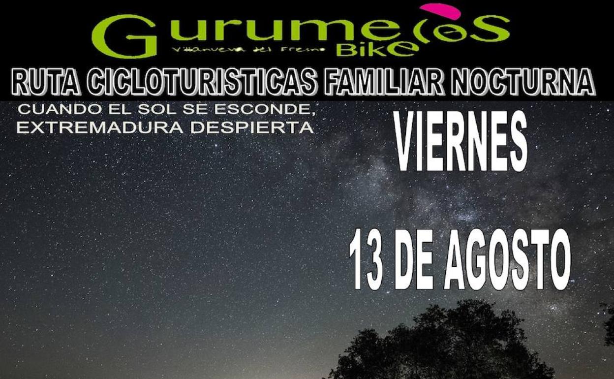 Reprogramada la ruta cicloturística familiar nocturna