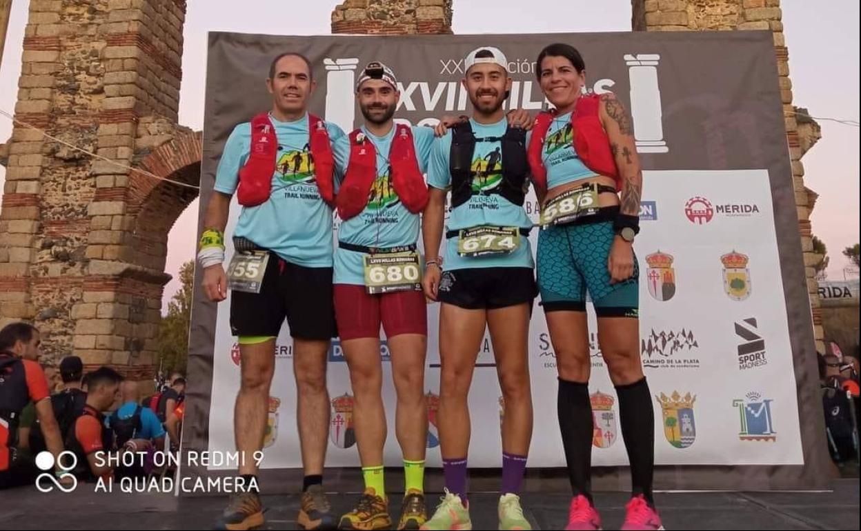 Los cuatro participantes del Club en Mérida.