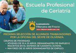 La localidad tendrá una Escuela Profesional de Geriatría