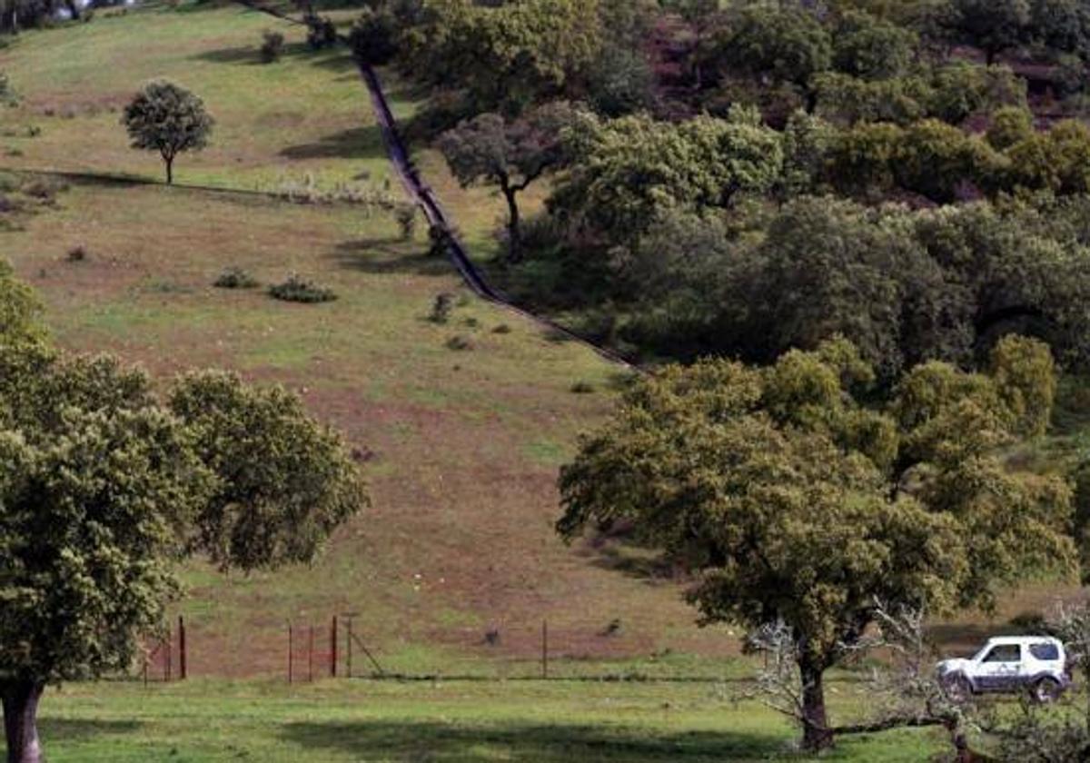 Vista de la finca de la Cabra Baja en la loclaidad.