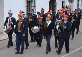 Llegada a la plaza de España del Heraldo Real, imagen de archivo.