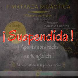 La Asociación 'Manuela Fuentes de Apoyo a las Unidades de Cuidados Paliativos' suspende la II Matanza Didáctica