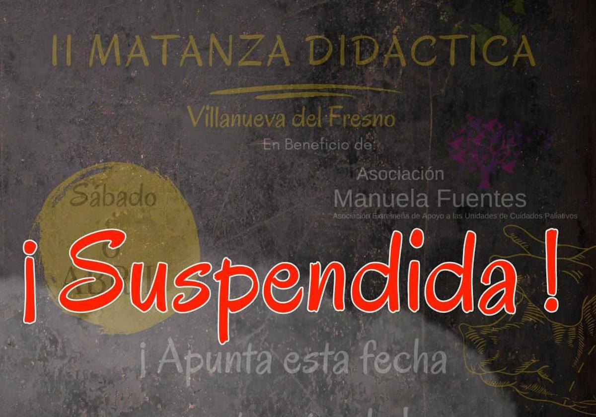 La Asociación 'Manuela Fuentes de Apoyo a las Unidades de Cuidados Paliativos' suspende la II Matanza Didáctica