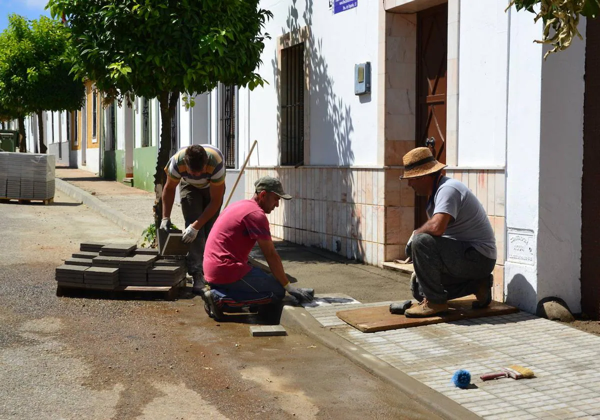 Imagen de archivo del desarrollo de obras del AEPSA en la localidad.