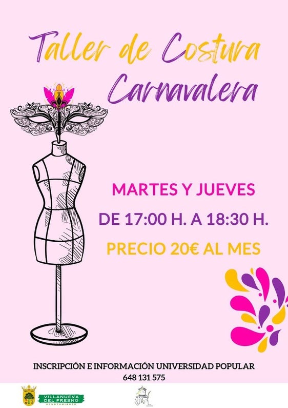 El Ayuntamiento lanza un taller de Costura Carnavalera