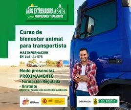Últimas plazas para el curso gratuito de bienestar animal para transportistas y TPC