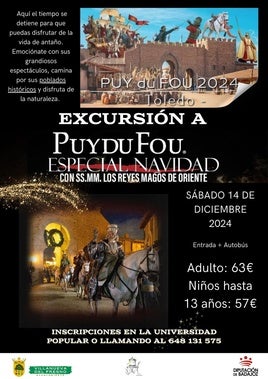 El Ayuntamiento organiza una visita al parque Puy du Fou de Toledo