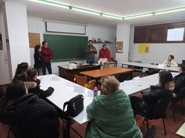 Momento de la recpeción de alumnos.