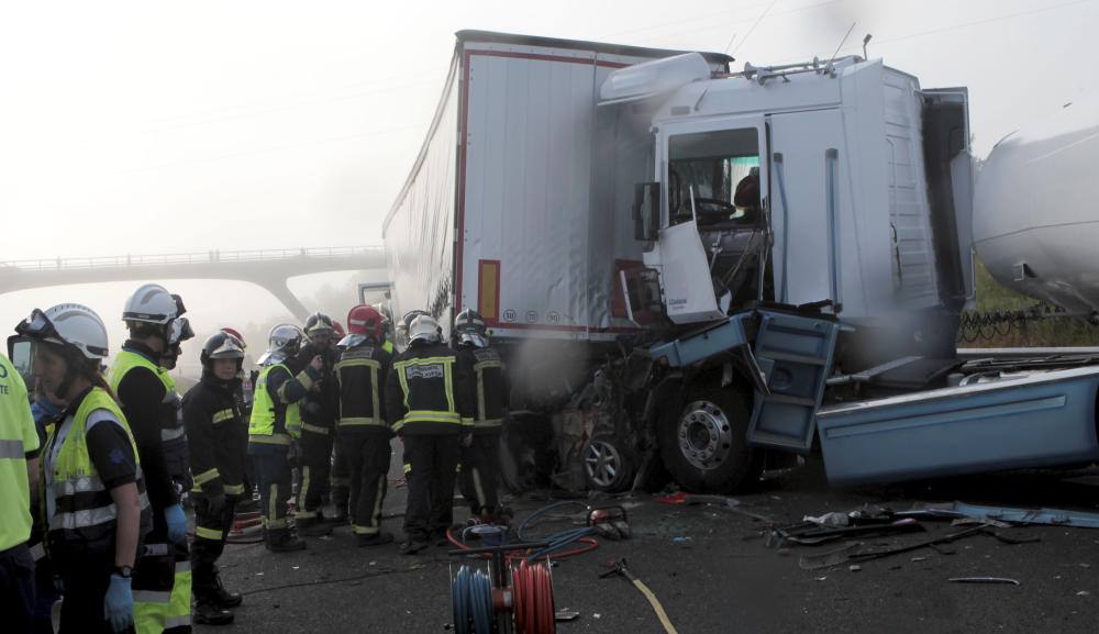Accidente multiple en Cabezón de la Sal