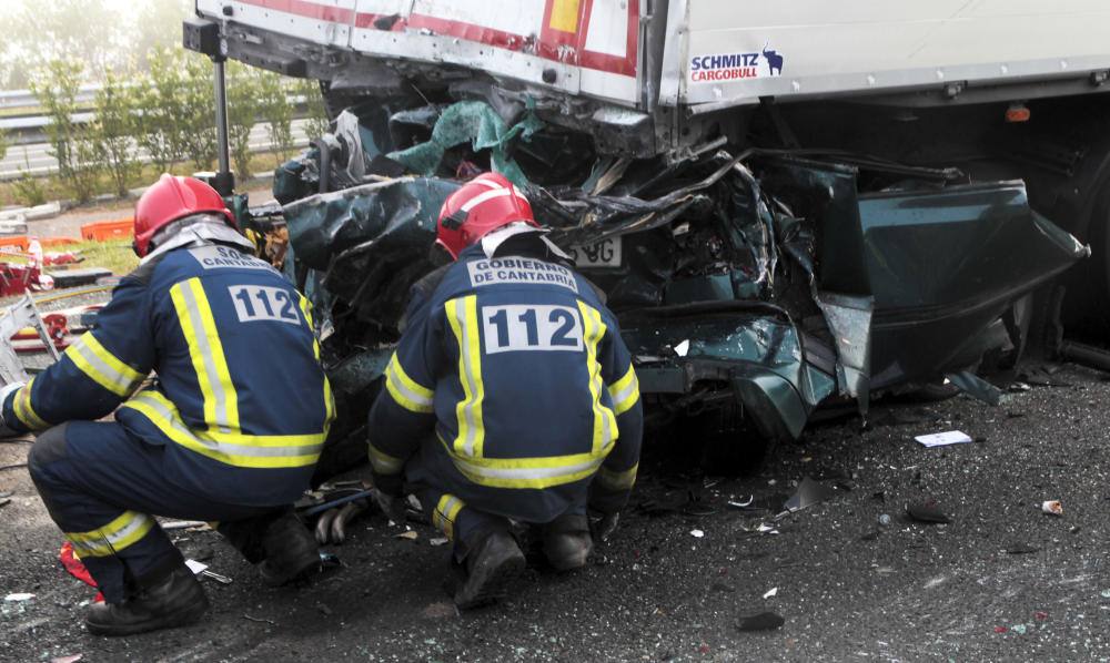 Accidente multiple en Cabezón de la Sal