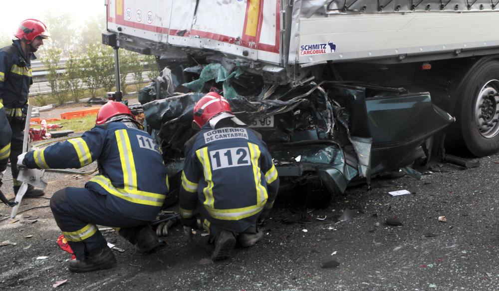 Accidente multiple en Cabezón de la Sal