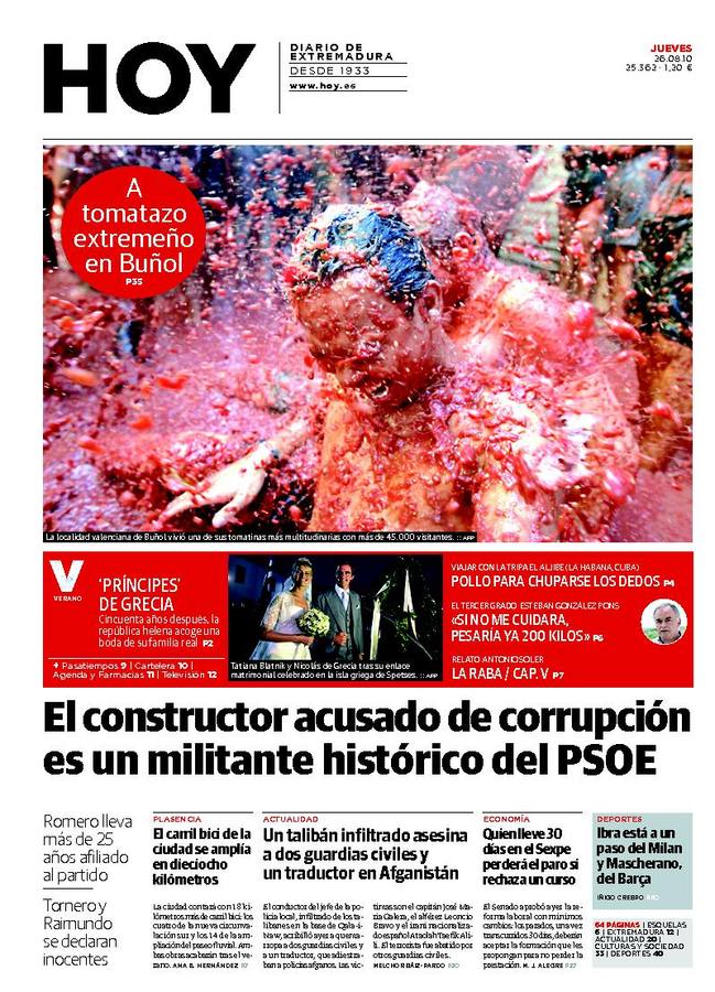 El caso Plasencia a través de las portadas de HOY