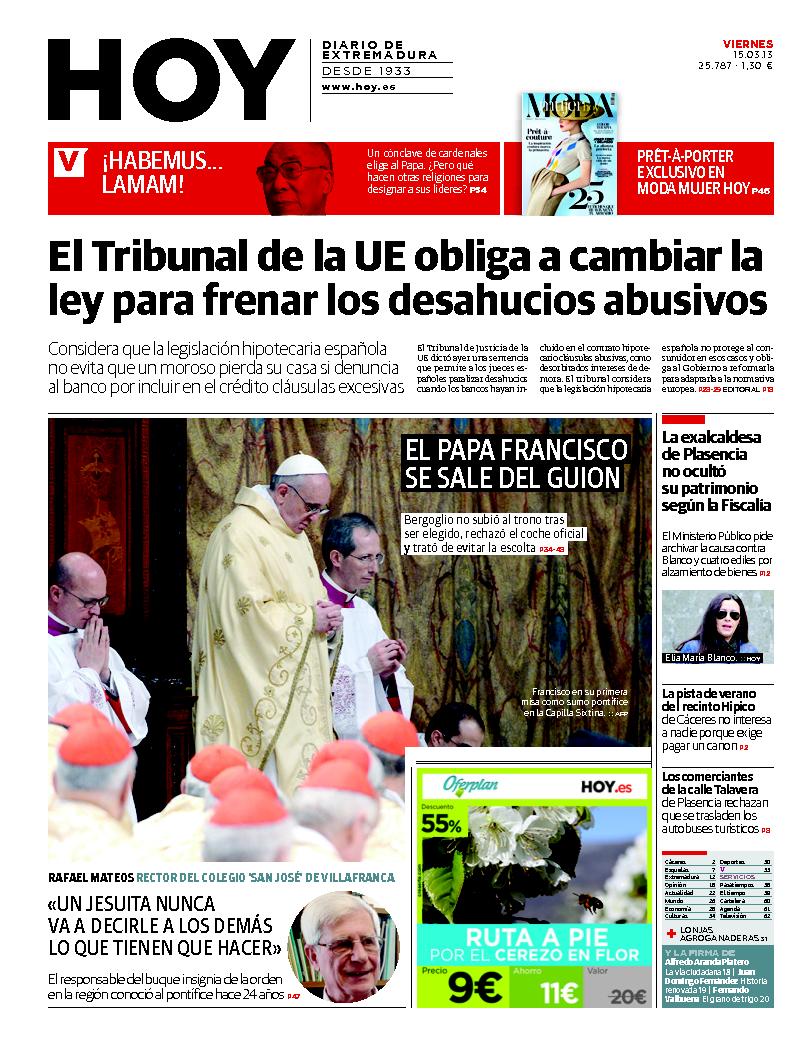 El caso Plasencia a través de las portadas de HOY