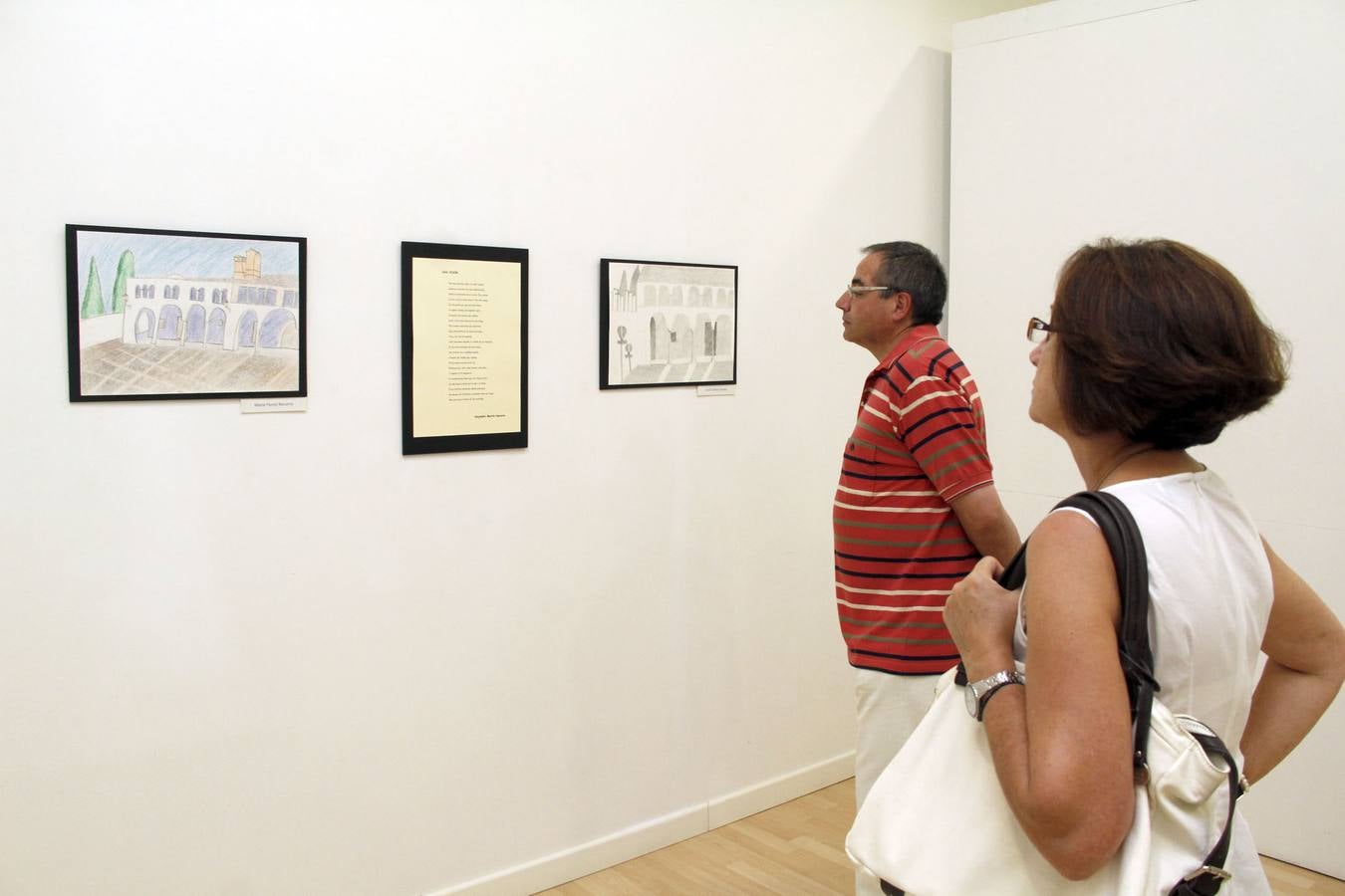 Exposición de poemas y pinturas sobre la Plaza Porticada de Garrovillas