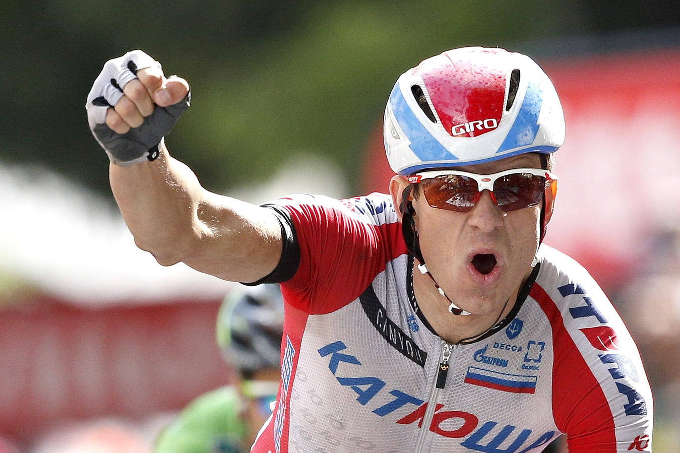 Alexander Kristoff celebra su victoria en la etapa