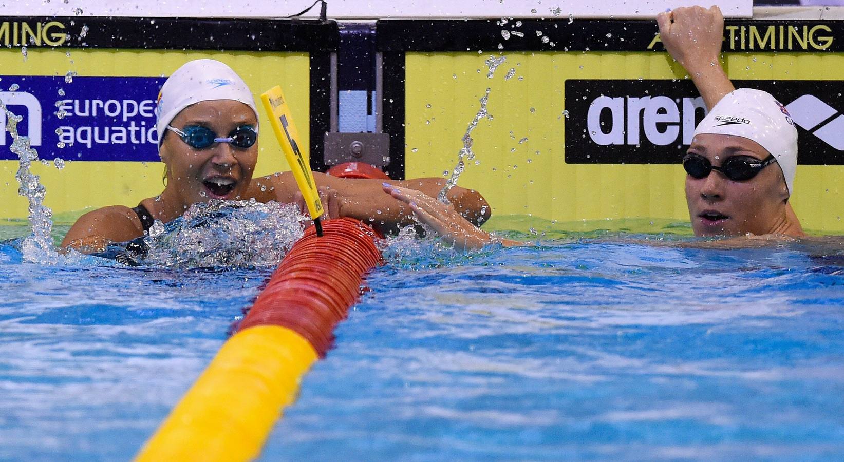 Duane da Rocha, tras ganar el oro en los 200 espalda.