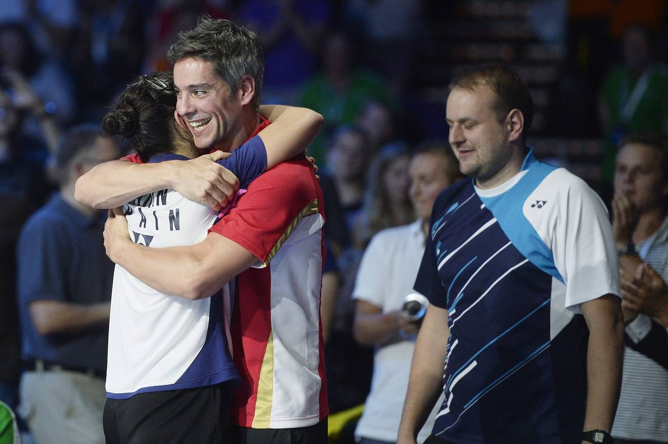 Domingo 31 de agosto. La española Carolina Marín gana ante la china Li Xuerui, número uno, la final femenina del Campeonato Mundial de Bádminton en Copenhague. Foto:  AFP PHOTO / JONATHAN NACKSTRAND