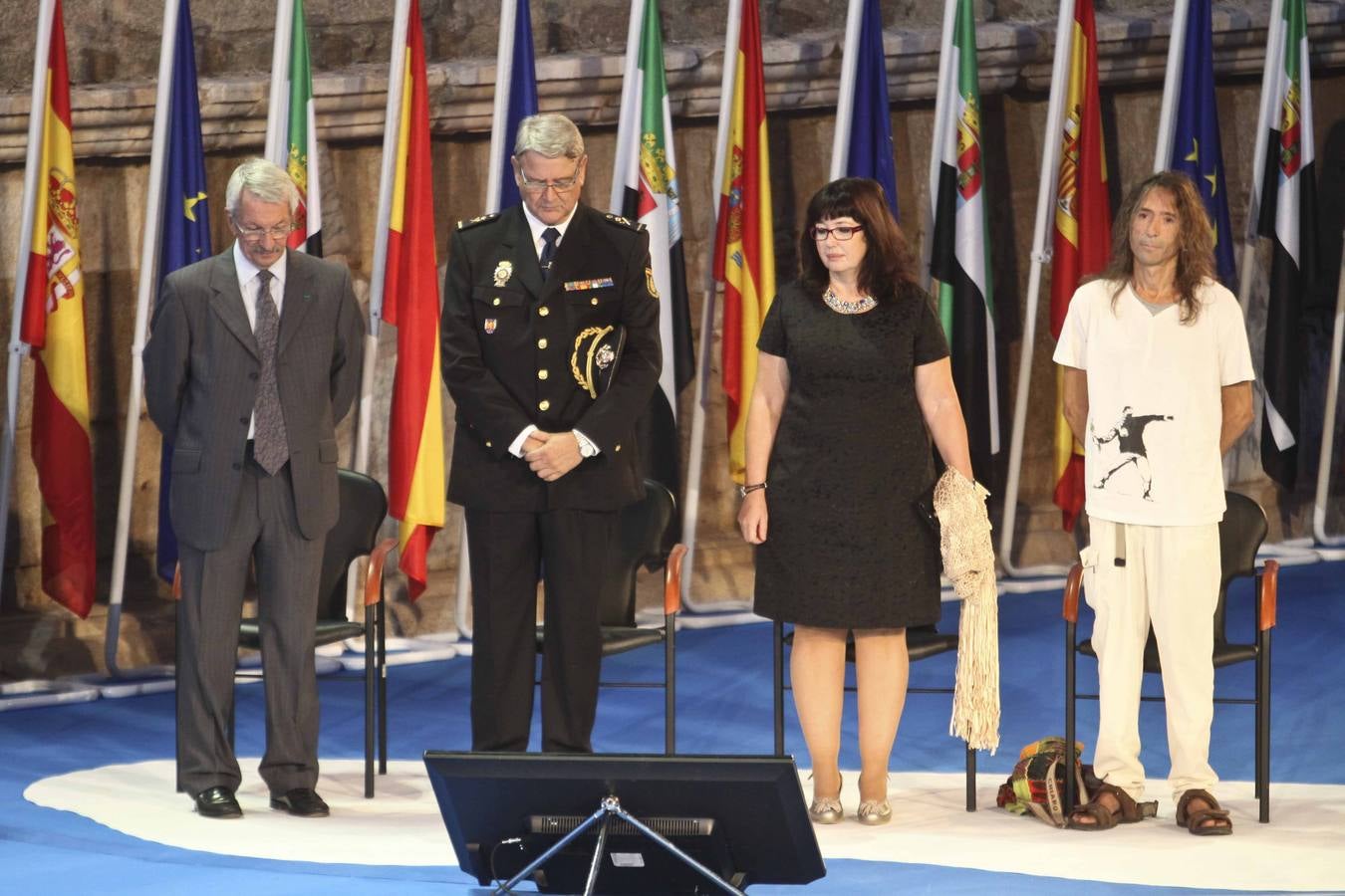 Domingo 7 de septiembre. Entrega de Medallas de Extremadura en el teatro Romano de Mérida. Fotos: J.M. ROMERO