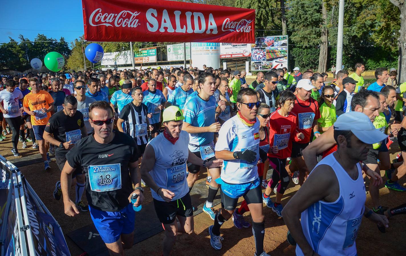 Salida de la Media Maratón Elvas-Badajoz