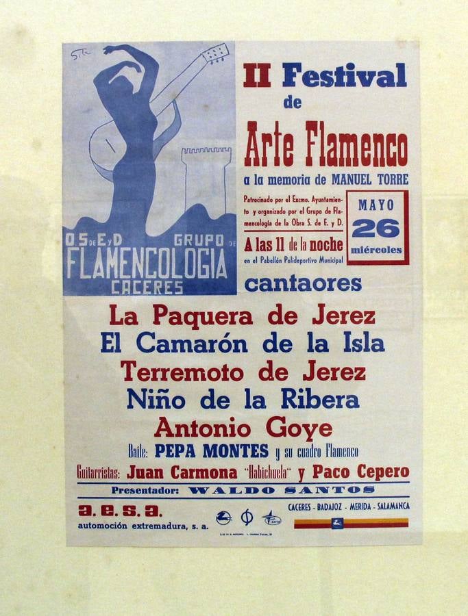 Exposición de discos y carteles del Festival Flamenco