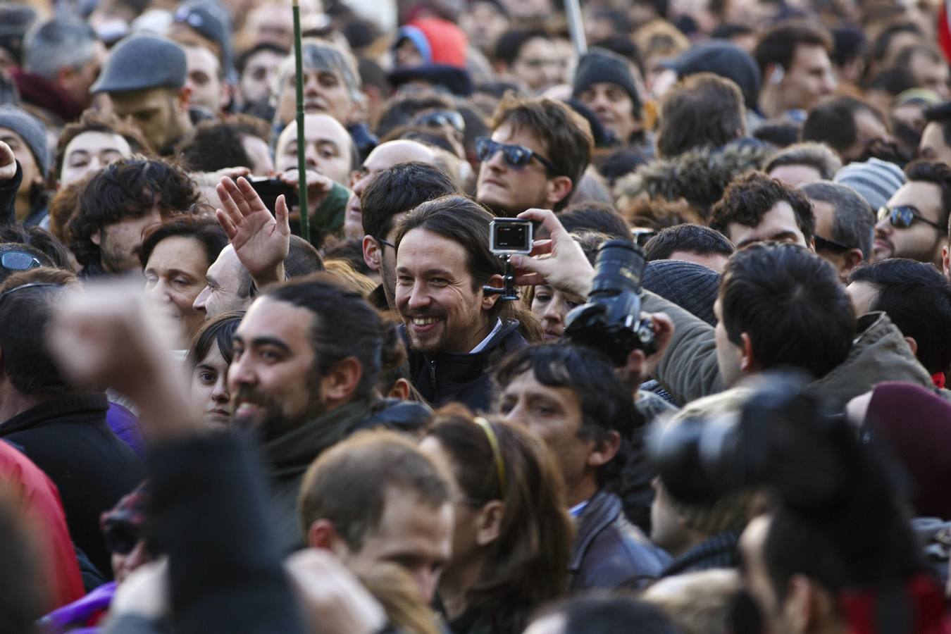 Pablo Iglesias, durante la marcha.