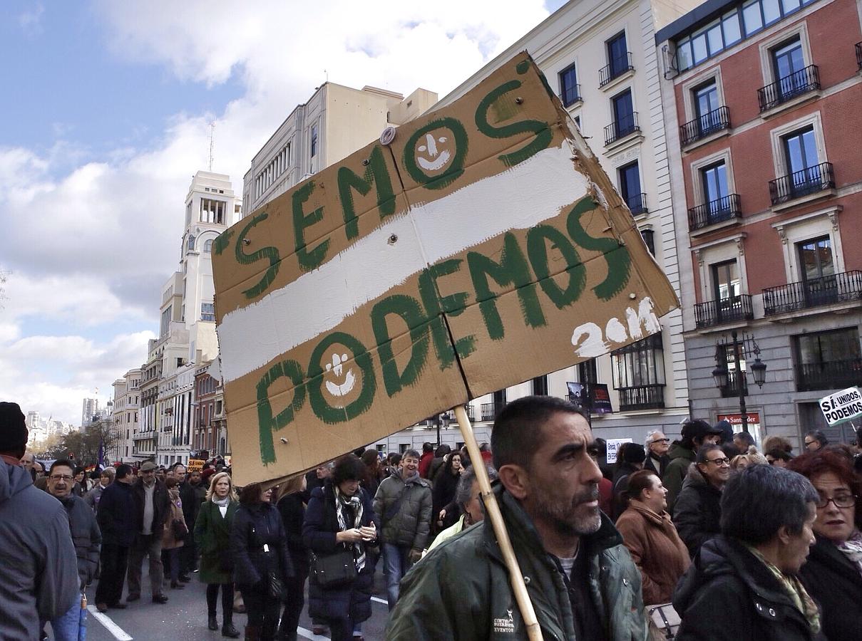 Uno de los carteles que se han visto durante la marcha.