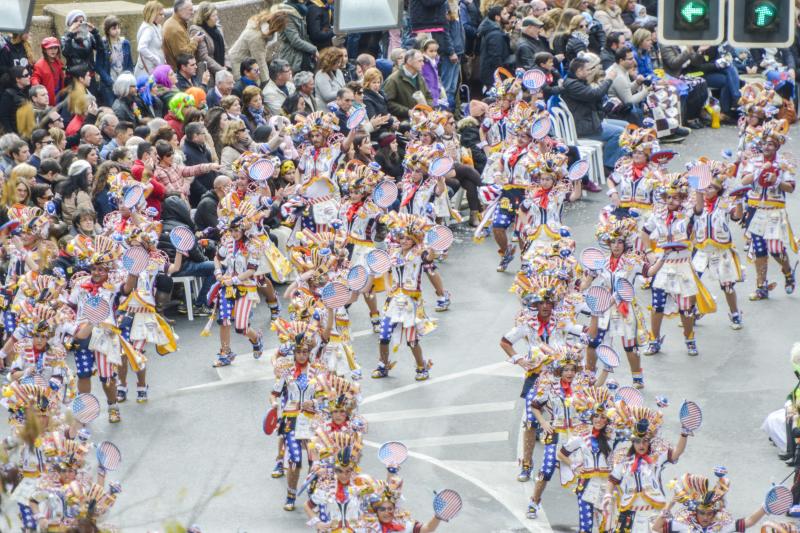 El desfile de comparsas, visto desde arriba