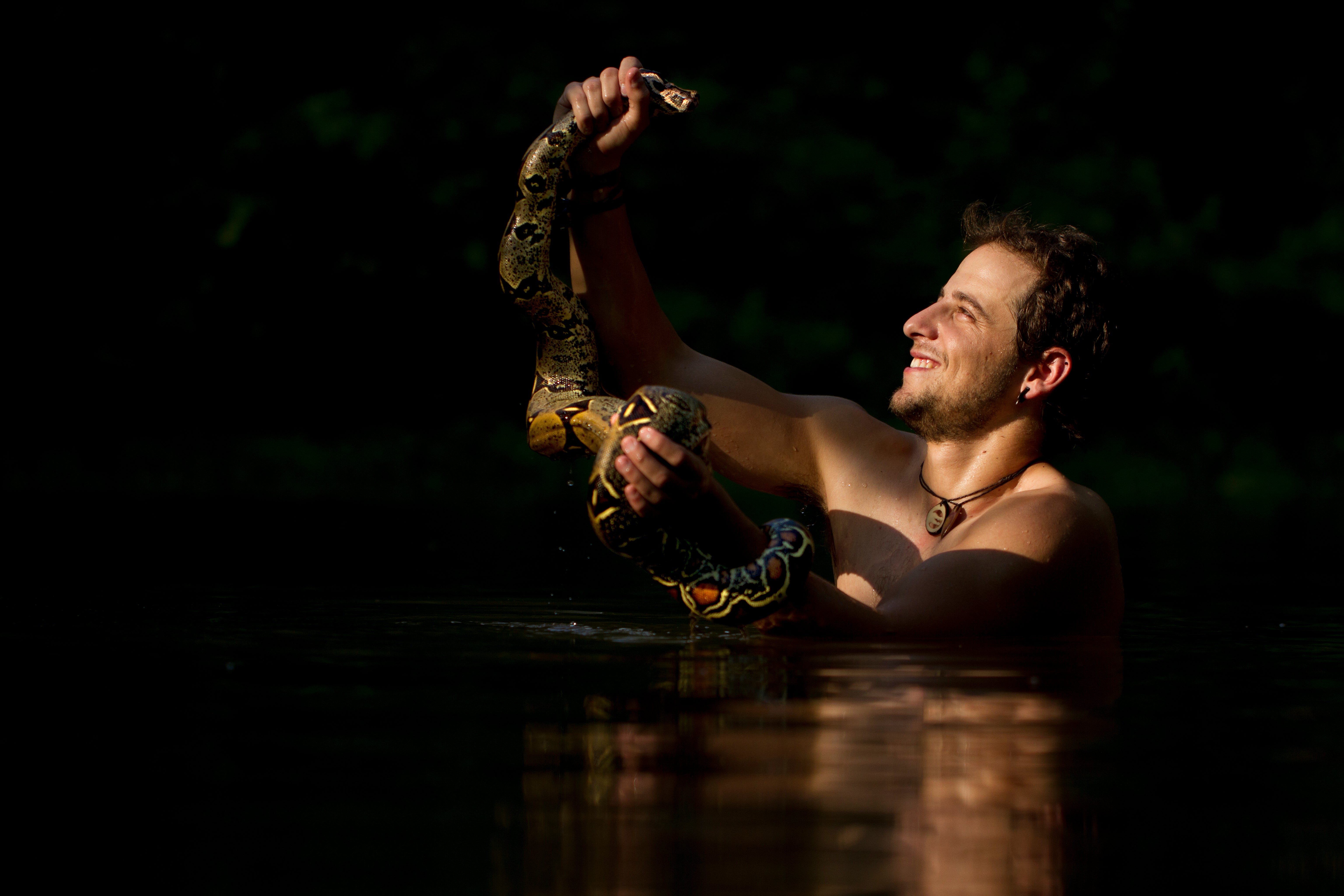 Boa constrictor en el Parque Nacional Yasuní