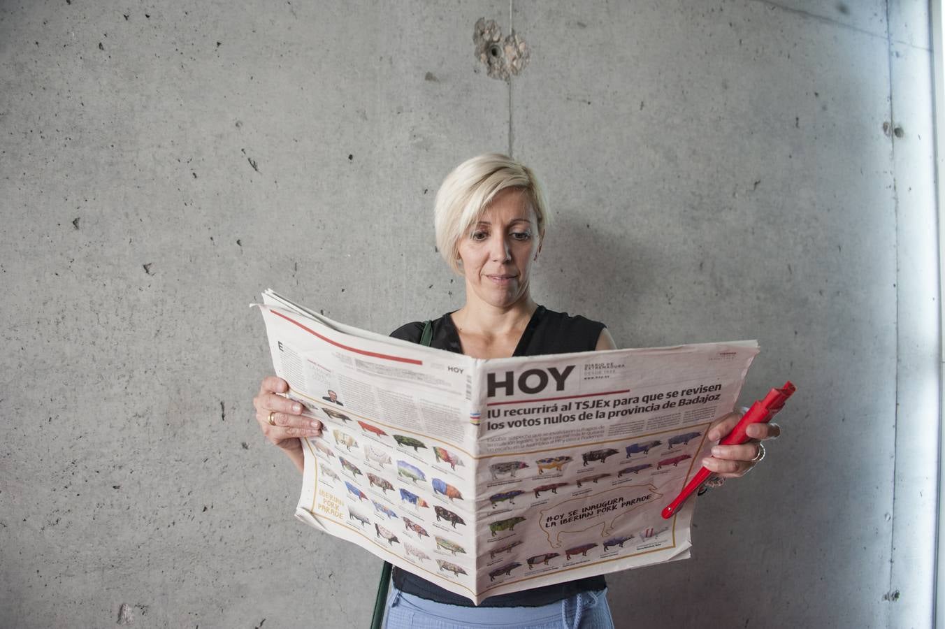 Viernes, 5 de junio. Inauguración de la exposición itinerante Iberian Pork Parade en la plaza de San Atón de Badajoz. Fotografías: Pakopí