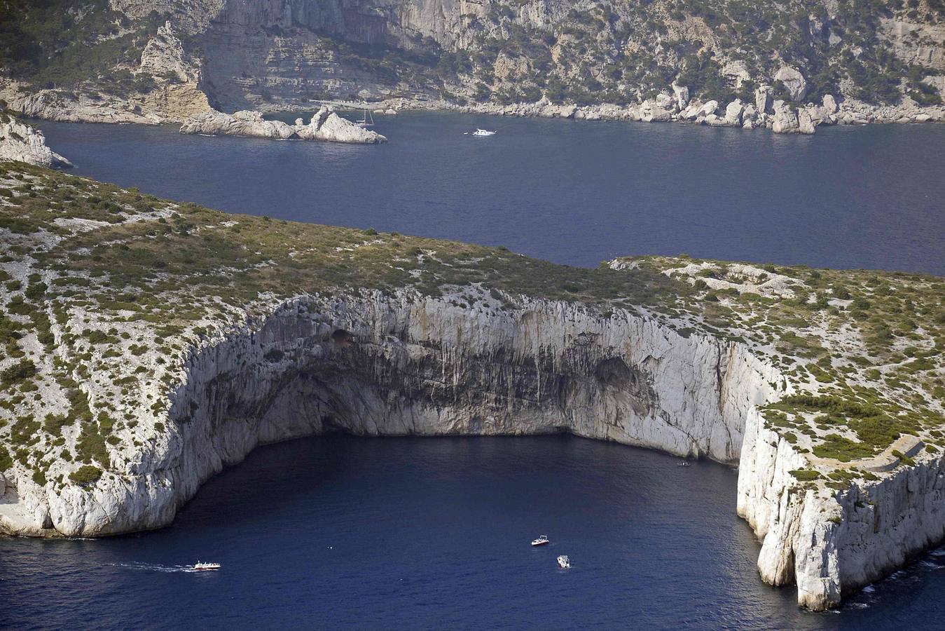El Cabo Morgiou en el Parque Nacional de Calanques de la ciudad de Marsella
