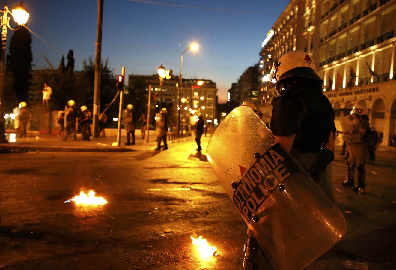 Manifestación en Grecia