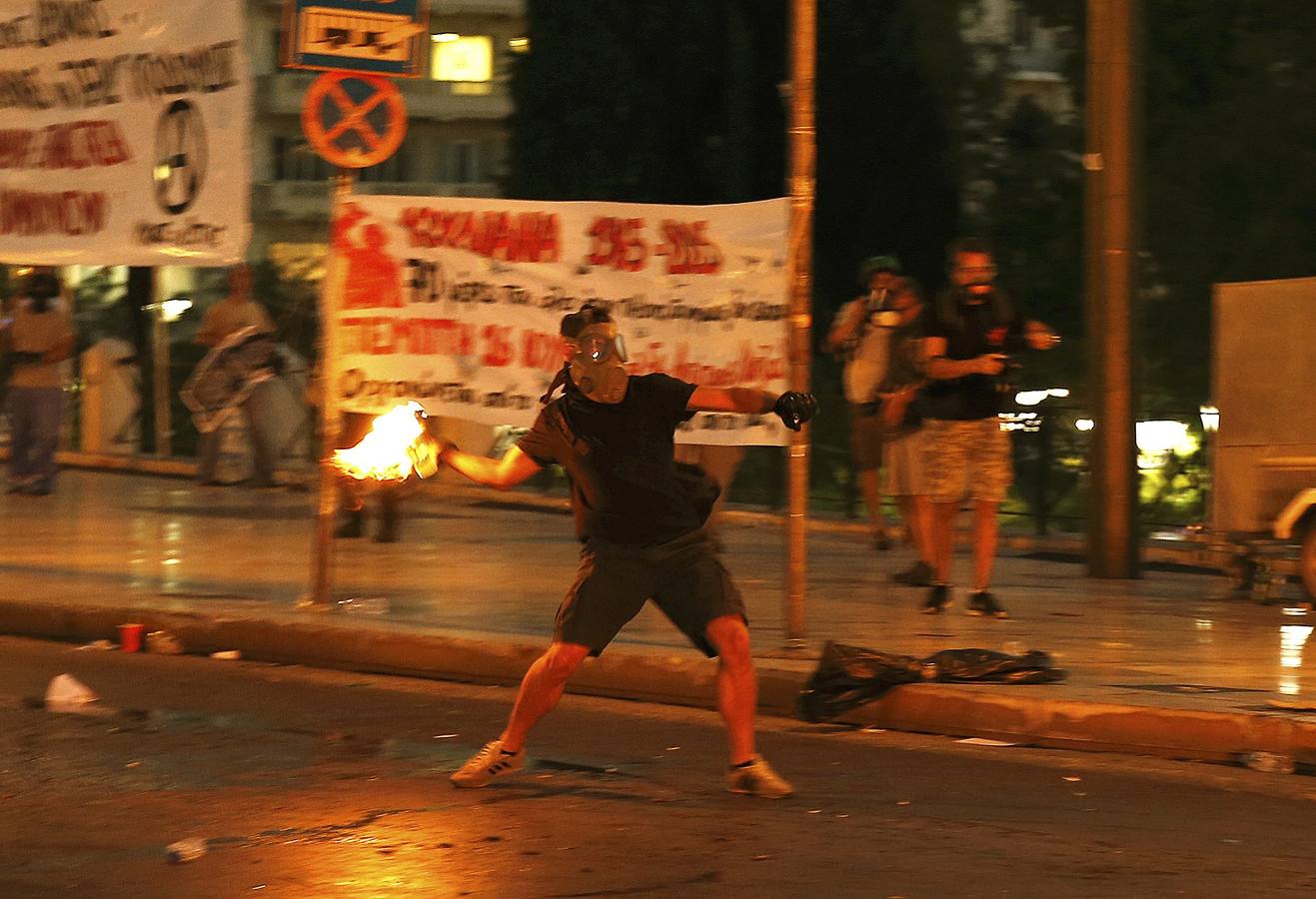 Manifestación en Grecia