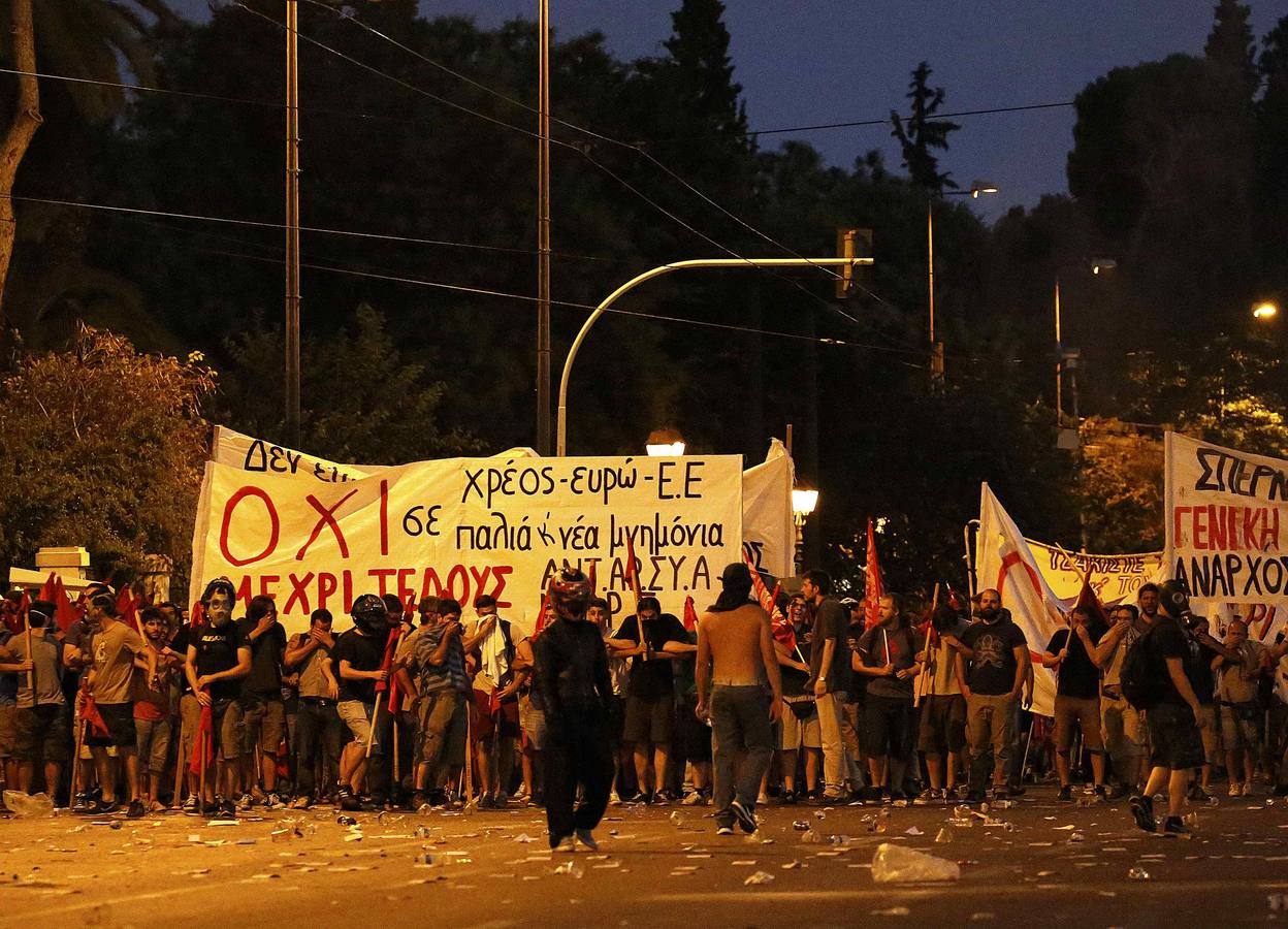 Manifestación en Grecia