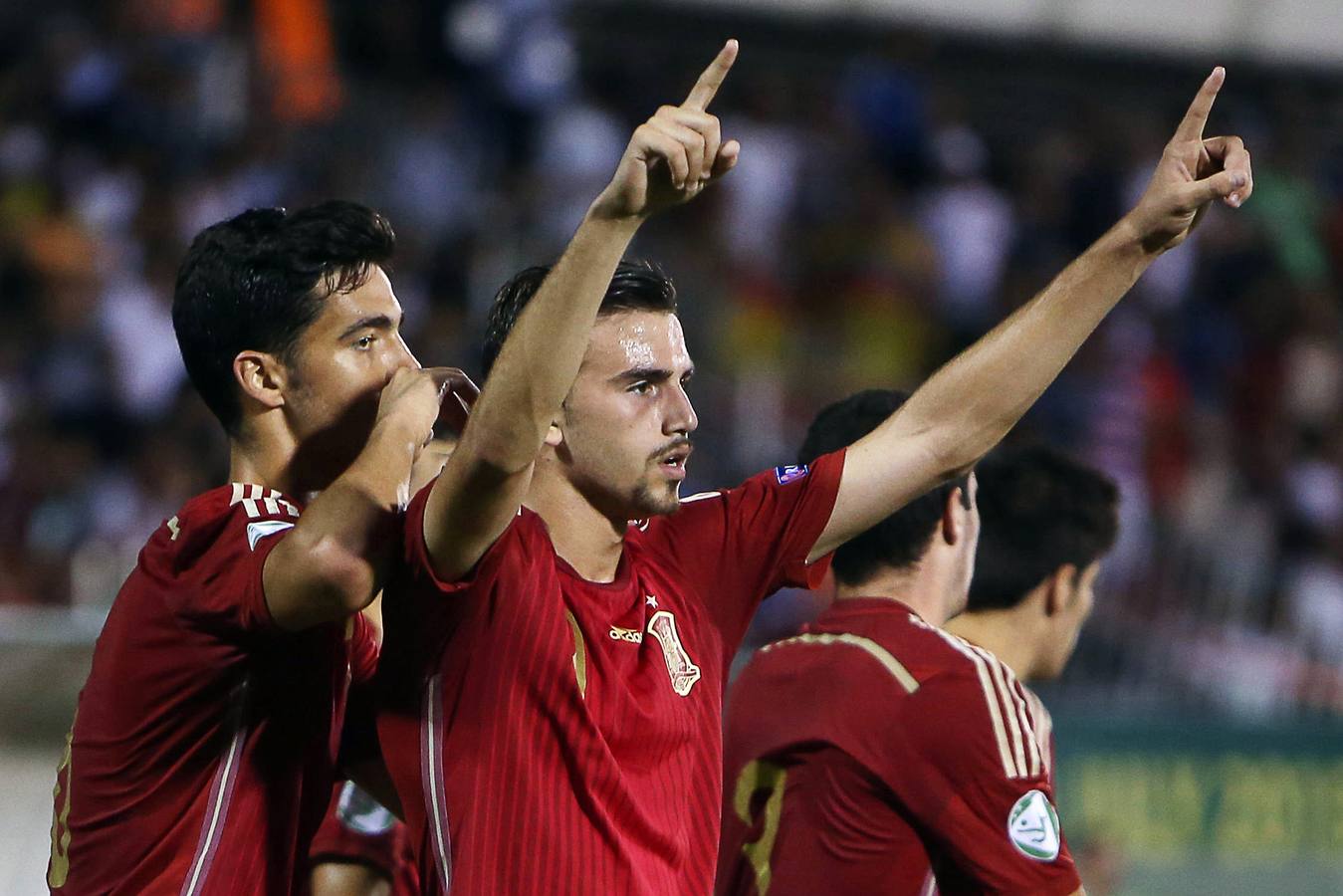 Domingo, 19 de julio: La Selección españaola de fútbol sub-19, se proclamó, por séptima vez, campeona de Europa tras vencer a rusia por dos tantos a cero. Fotografía: Agencia  AFP