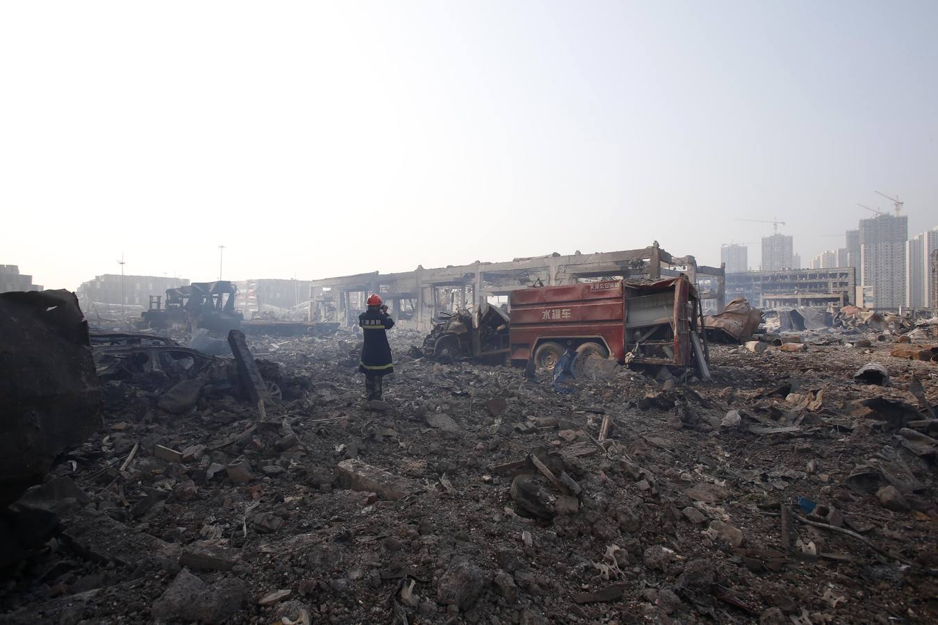 Devastación en Tianjin