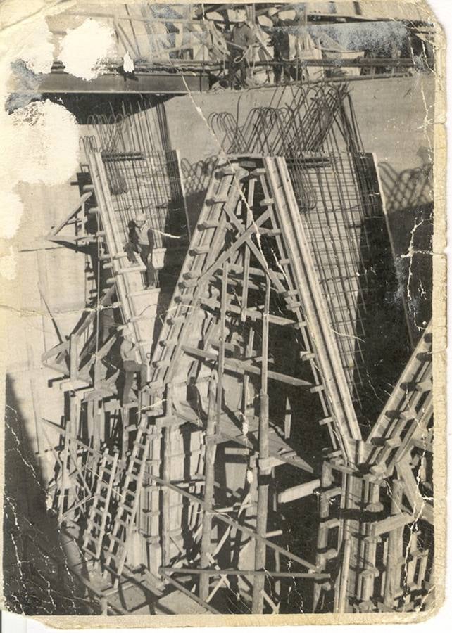Construcción de la Presa de Torrejón. Foto: Isaac García Serrano. Imágenes cedidas por C.D. P. Nacional de  Monfragüe
