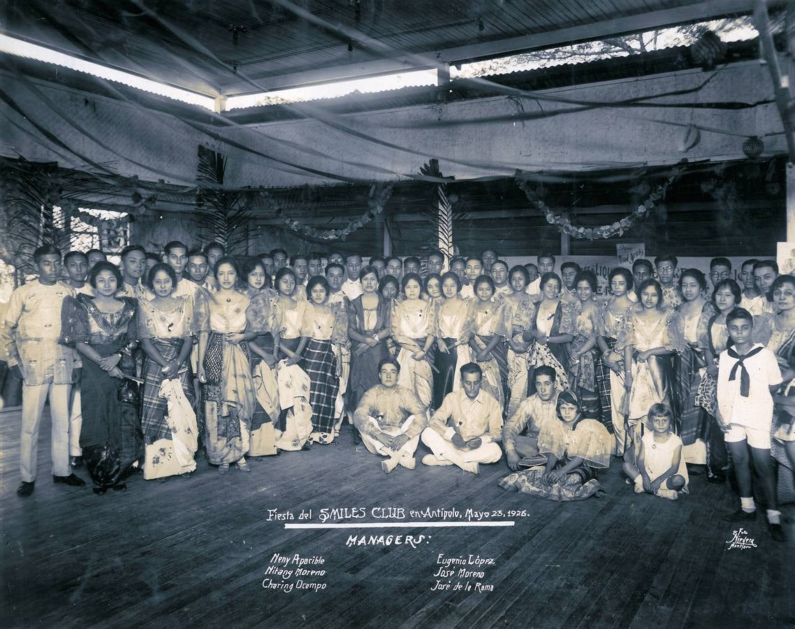 Antípolo (Filipinas), Fiesta-Homenaje en el Smiles Club. 1926-05-23. Museo Archivo Municipal Ramón Mª Aller (Lalín).