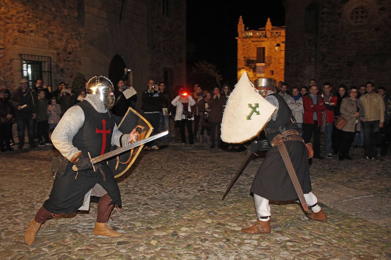 Exhibición de lucha medieval en Cáceres